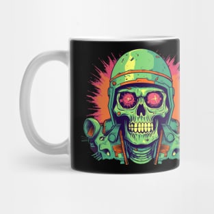 Cyberpunk Soldier Sci-Fi Skull Mug
